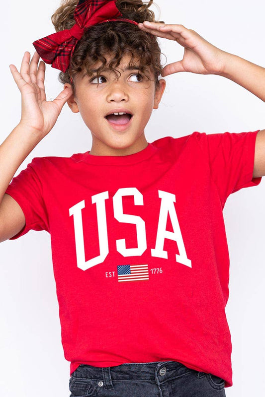USA Est 1776 Kids Graphic T Shirts