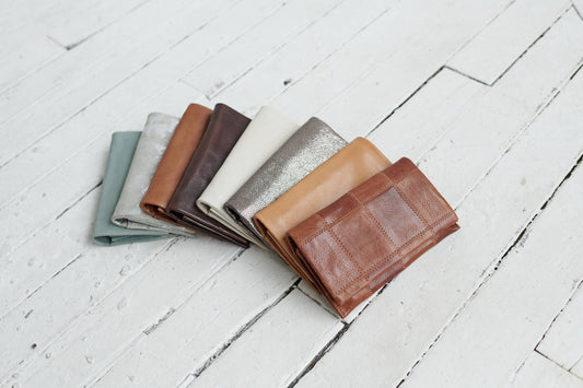 Eloise Handcrafted Leather Wallet: Brown