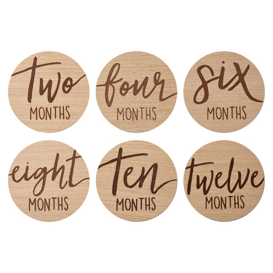 Baby Wooden Milestone Markers, Photo Prop, Neutral