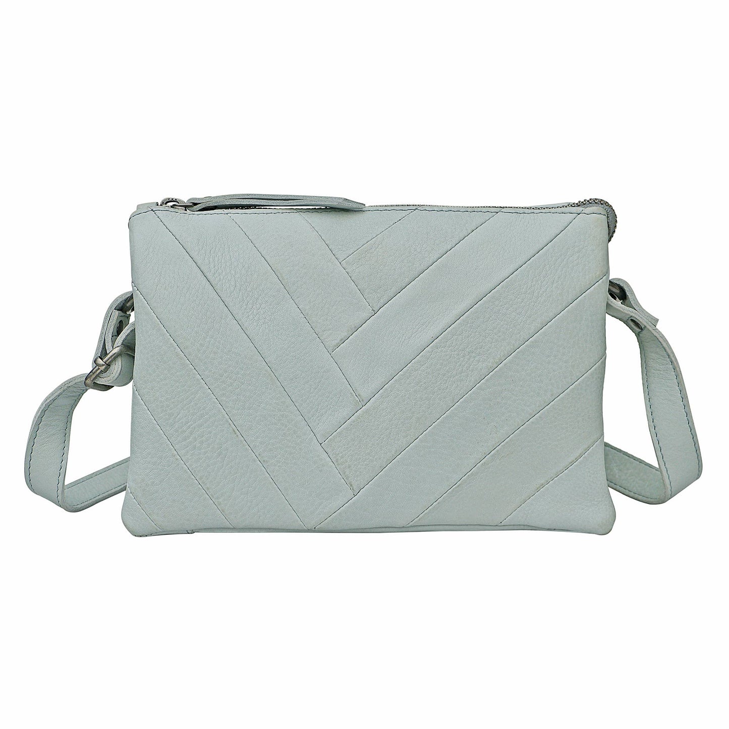 Sunny Handcrafted Leather Crossbody Bags: Moss