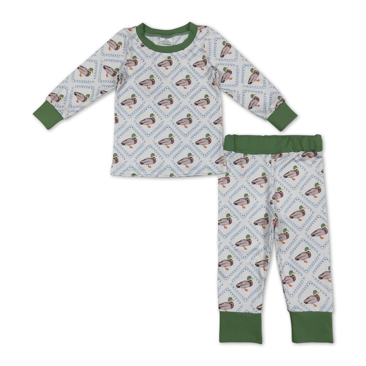 0-3M Green long sleeves duck baby kids zipper romper: Romper