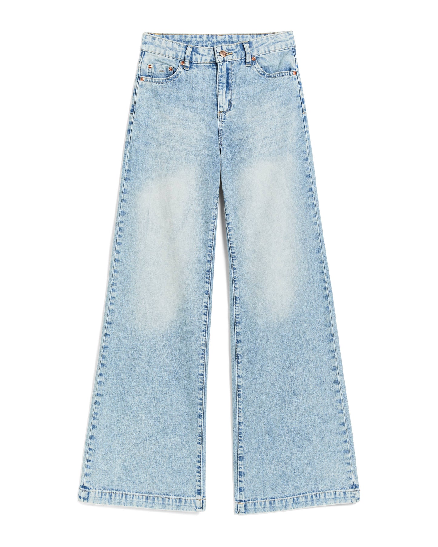 10 GIRLS-BASIC WIDE LEG/23159-DBAB: LIGHT INDIGO / 23159-DBAB