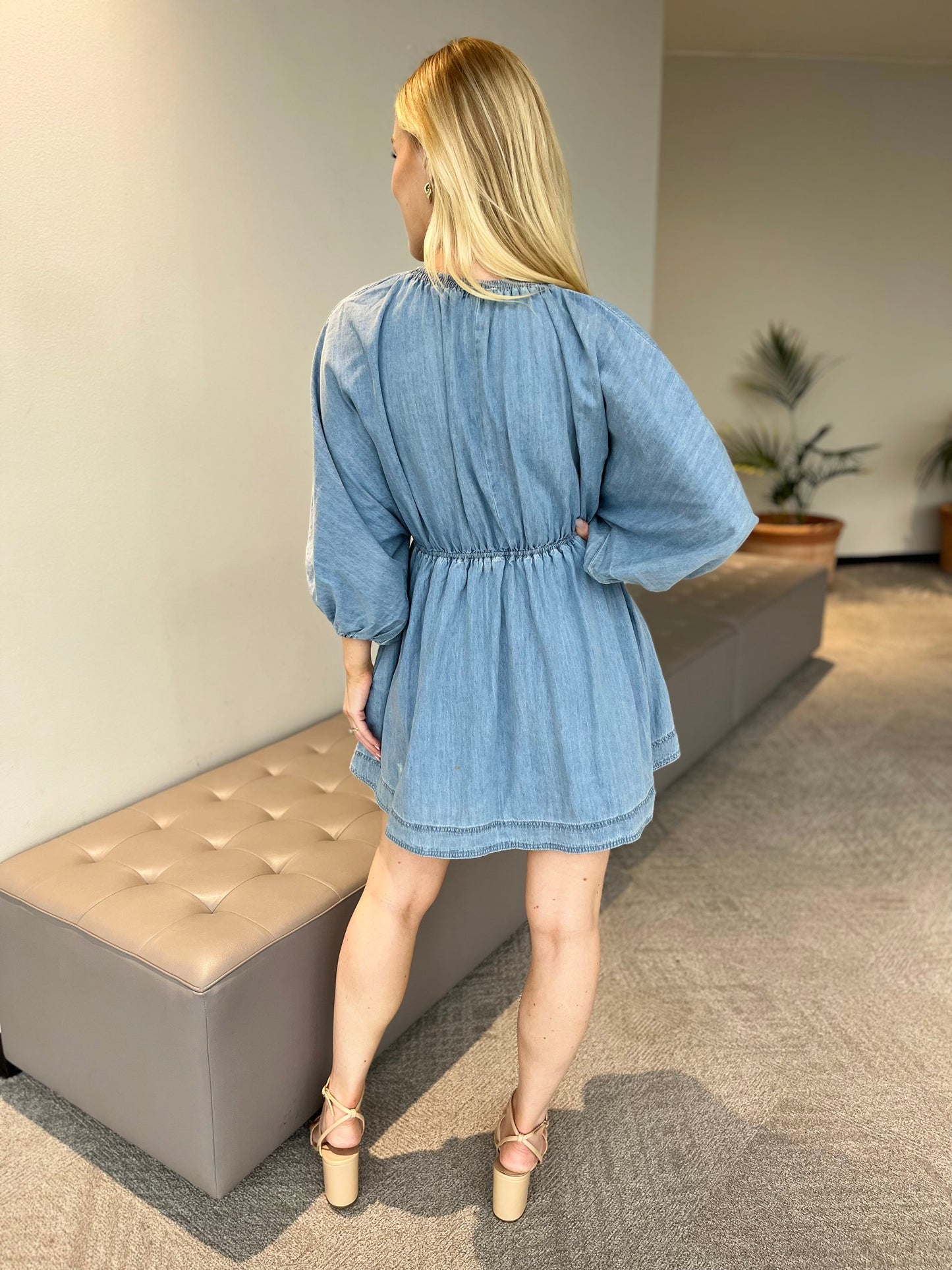Small - CC Light Denim Dress