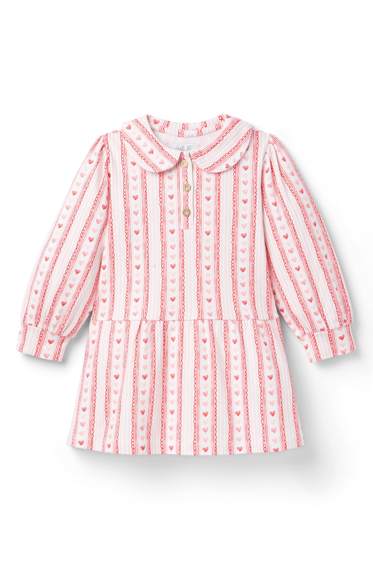 Girls' Heart Patches on Pink Princess Top