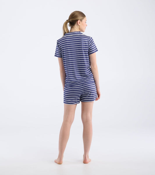 Women's Nautical Stripes Short Pajama Set