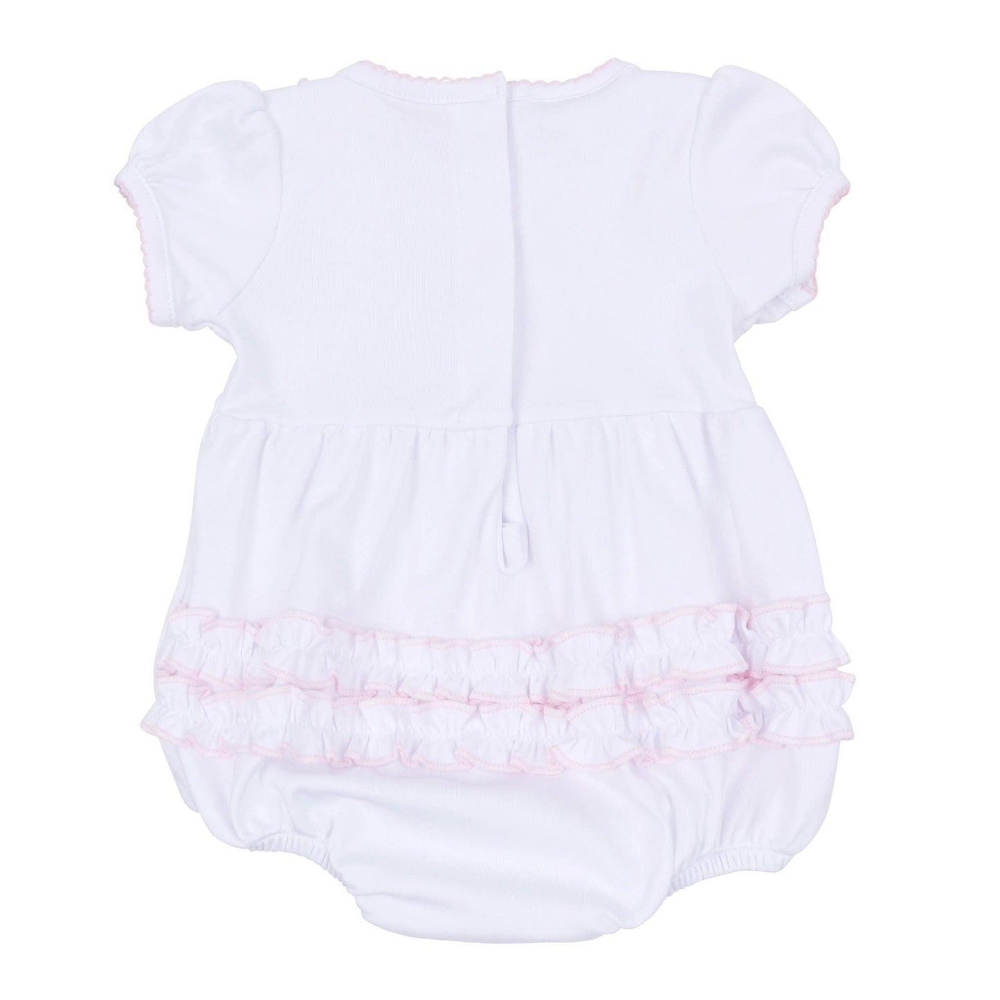 Juliette's Classics Ruffle Short Sleeve Bubble: 3 Months