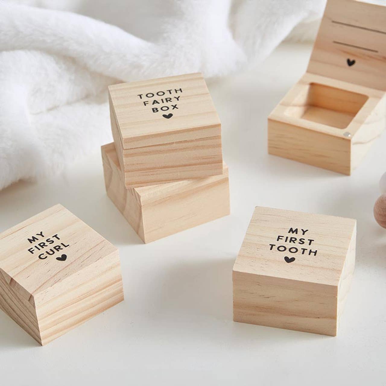 My First Curl Box: Wipe Clean with Damp Cloth / Pine Wood