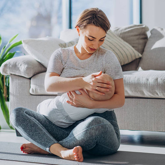 Black Heather / Large: Maternity Nursing Top Breastfeeding Shirt - OPEN SIZING