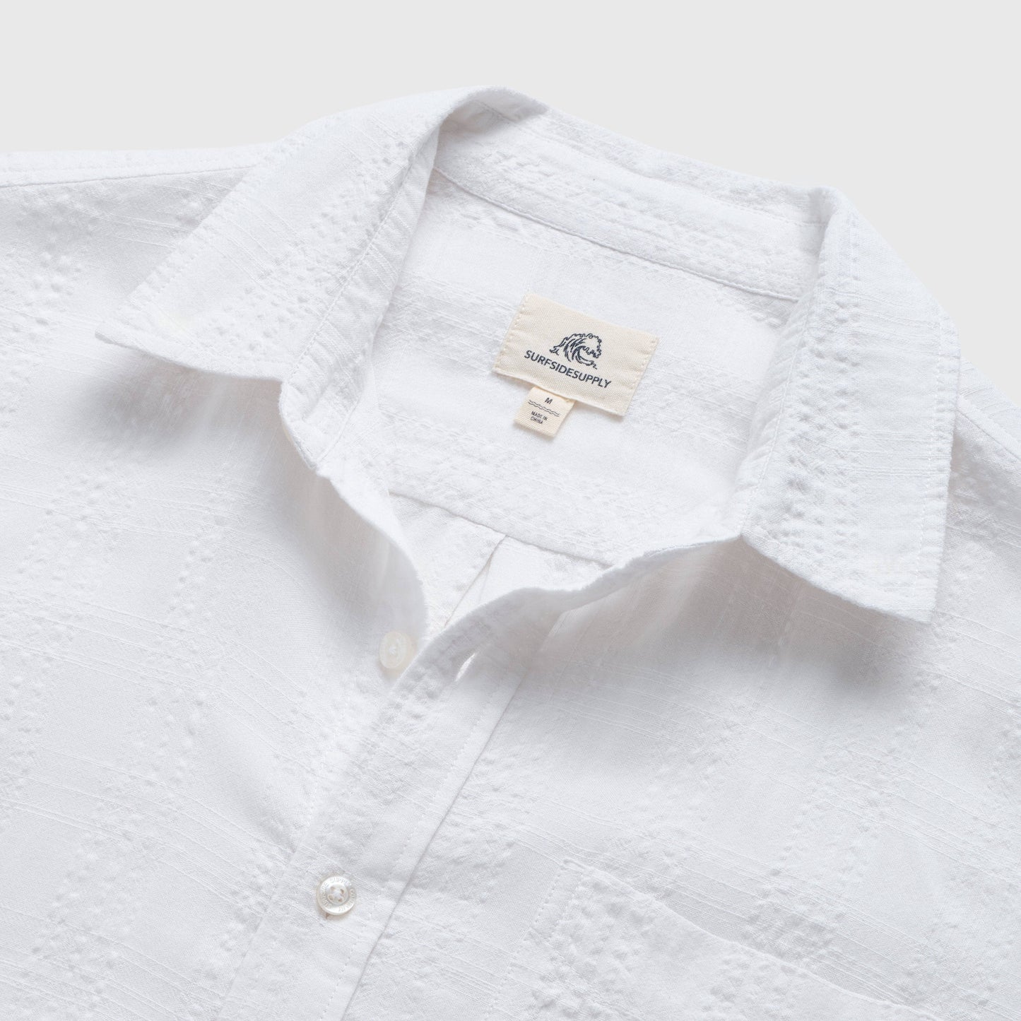 M Joseph Textured S/S Shirt - White: White