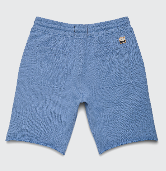 L - Black Sailor drawstring raw hem French Terry 5 pocket short