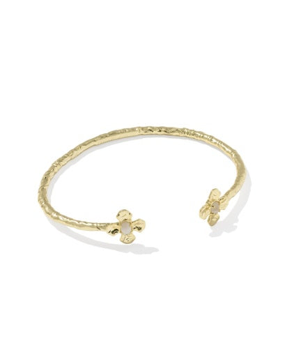LEANNE CUFF BRACELET - GOLD NATURAL MOTHER OF PEARL