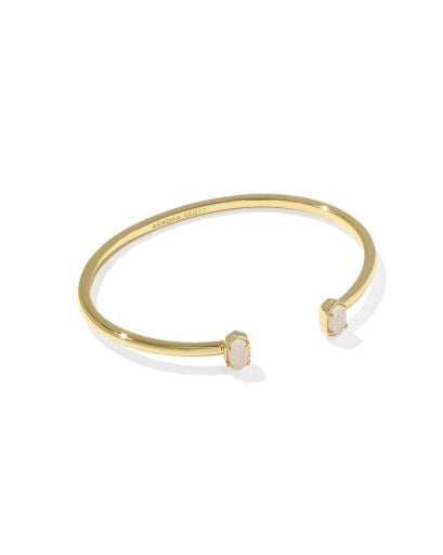 EMILIE CUFF BRACELET - GOLD IRIDESCENT DRUSY