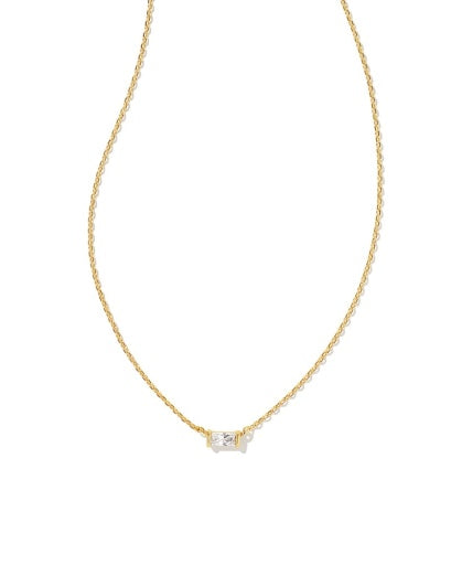 JULIETTE PENDANT NECKLACE - GOLD WHITE CRYSTAL
