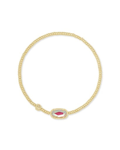 GRAYSON STRETCH BRACELET - GOLD DICHROIC GLASS