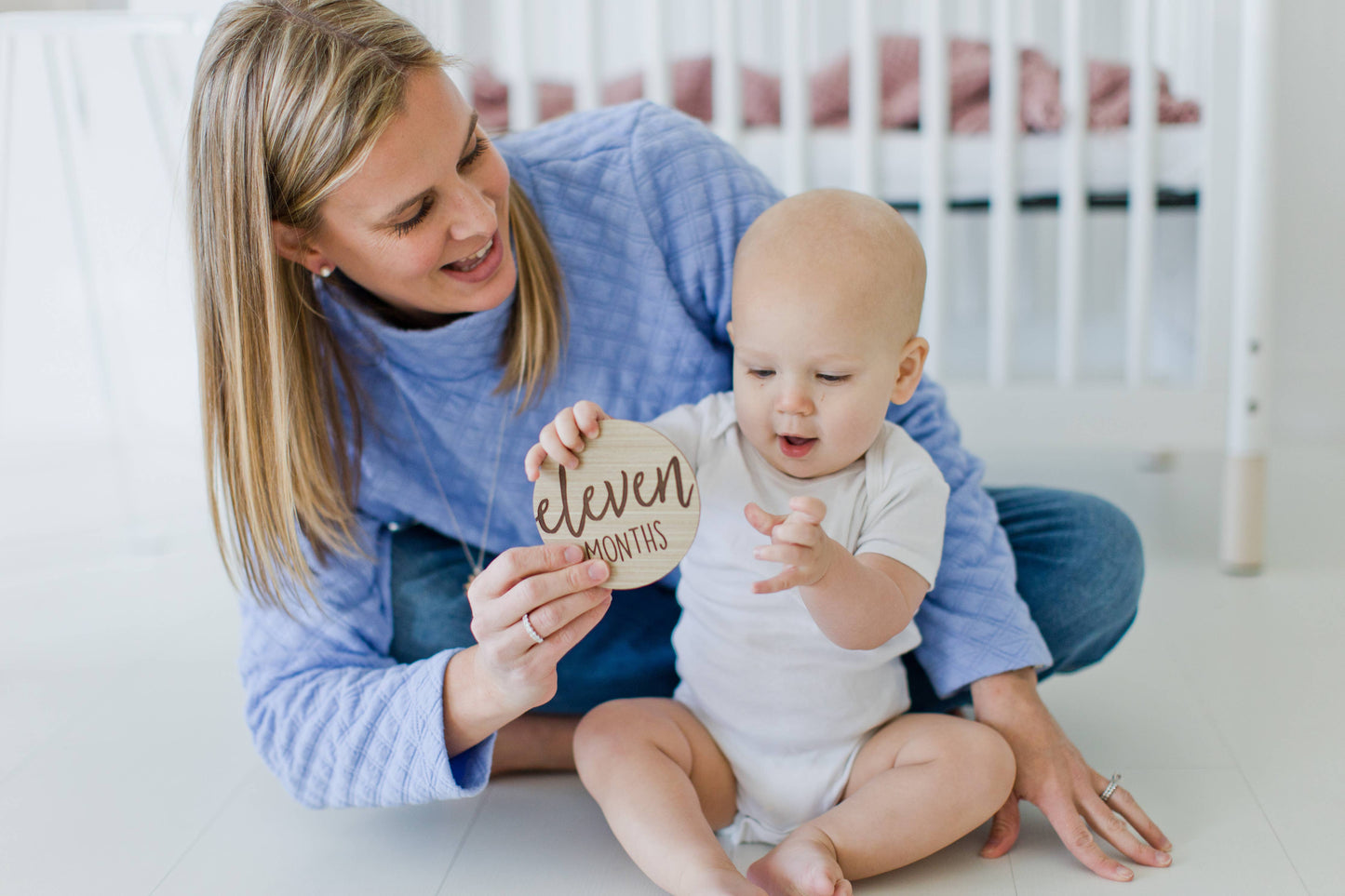 Baby Wooden Milestone Markers, Photo Prop, Neutral