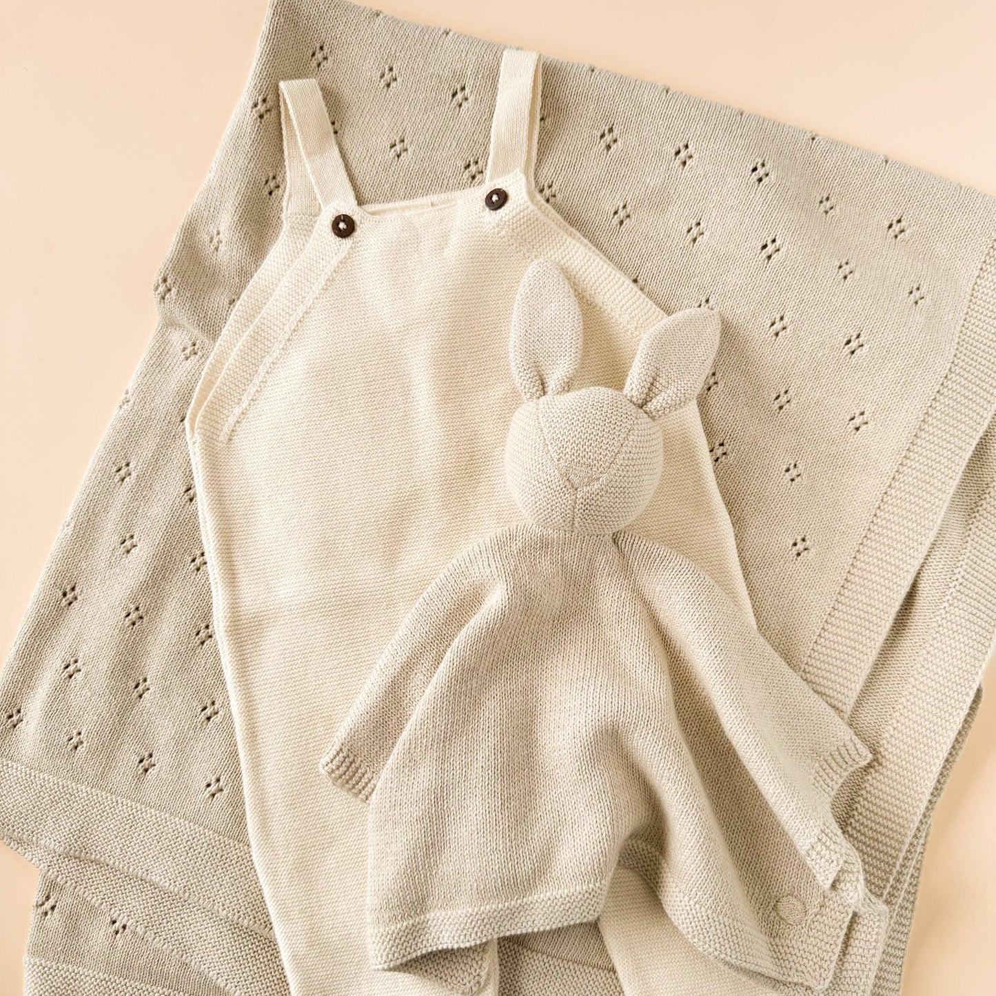 Heirloom Pique Blanket Birch Organic Cotton Embroidery Blank