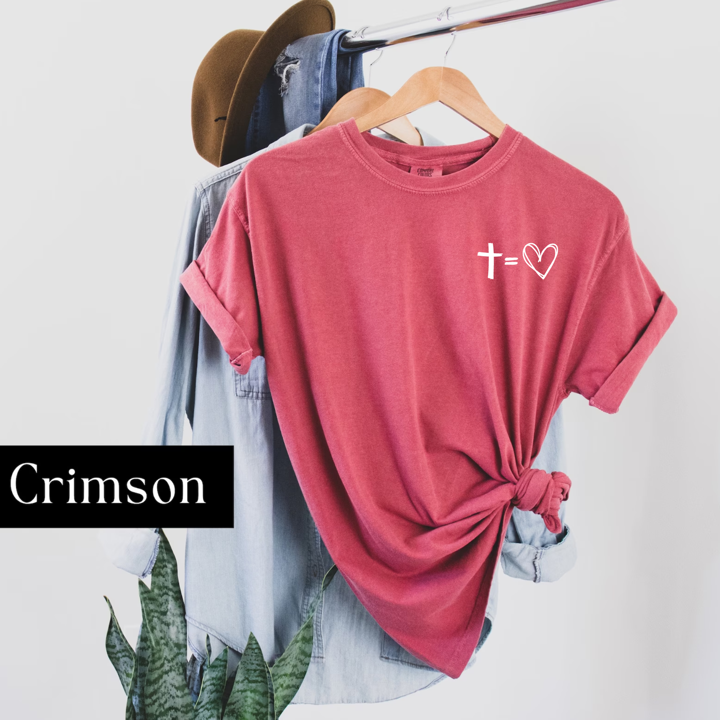 Jesus Has My Back Comfort Colors Heavyweight T-Shirt: Blossom / Large