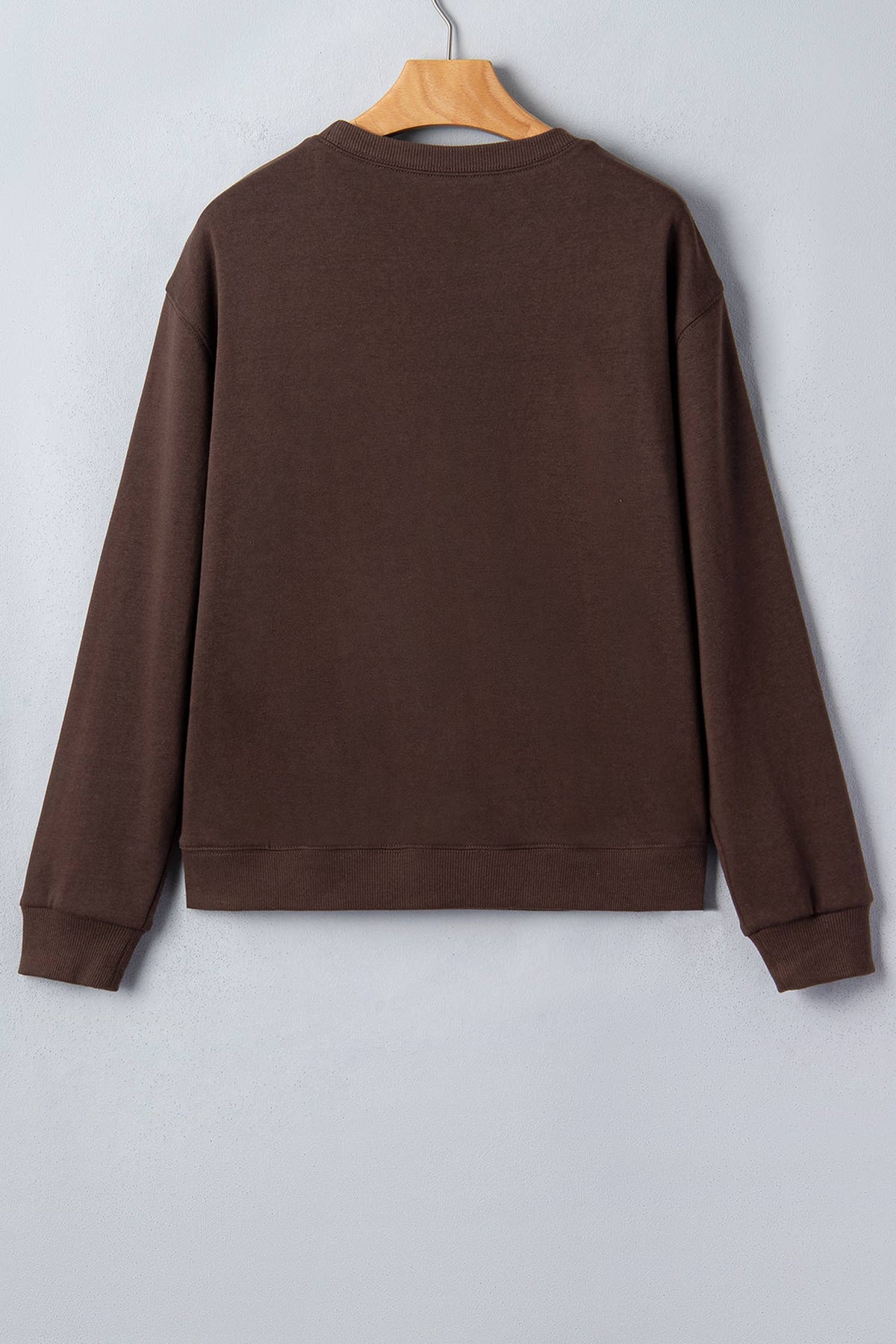 LAS Western PRAY Plaid Letter Patchwork Sweatshirt
