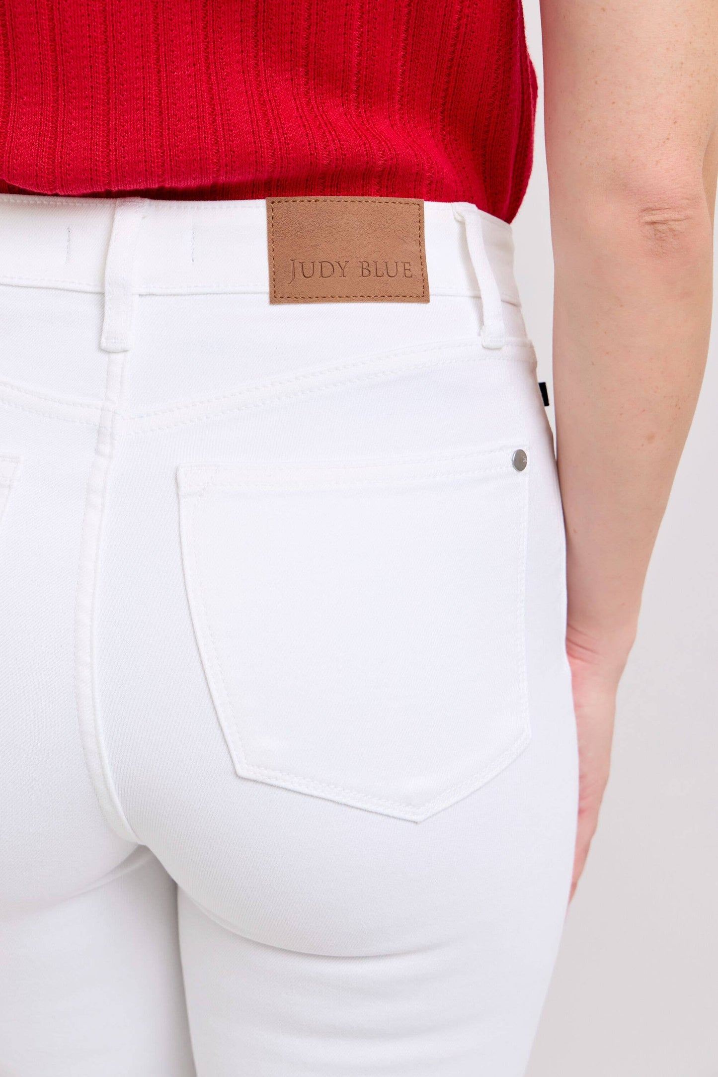 High Waisted Skinny: Wht / 11(30)