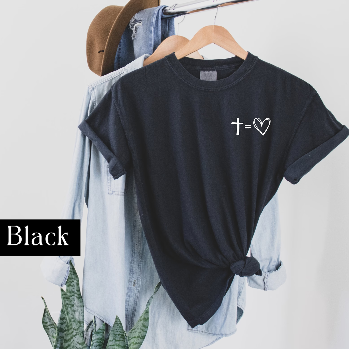 Jesus Has My Back Comfort Colors Heavyweight T-Shirt: Blossom / 2XL