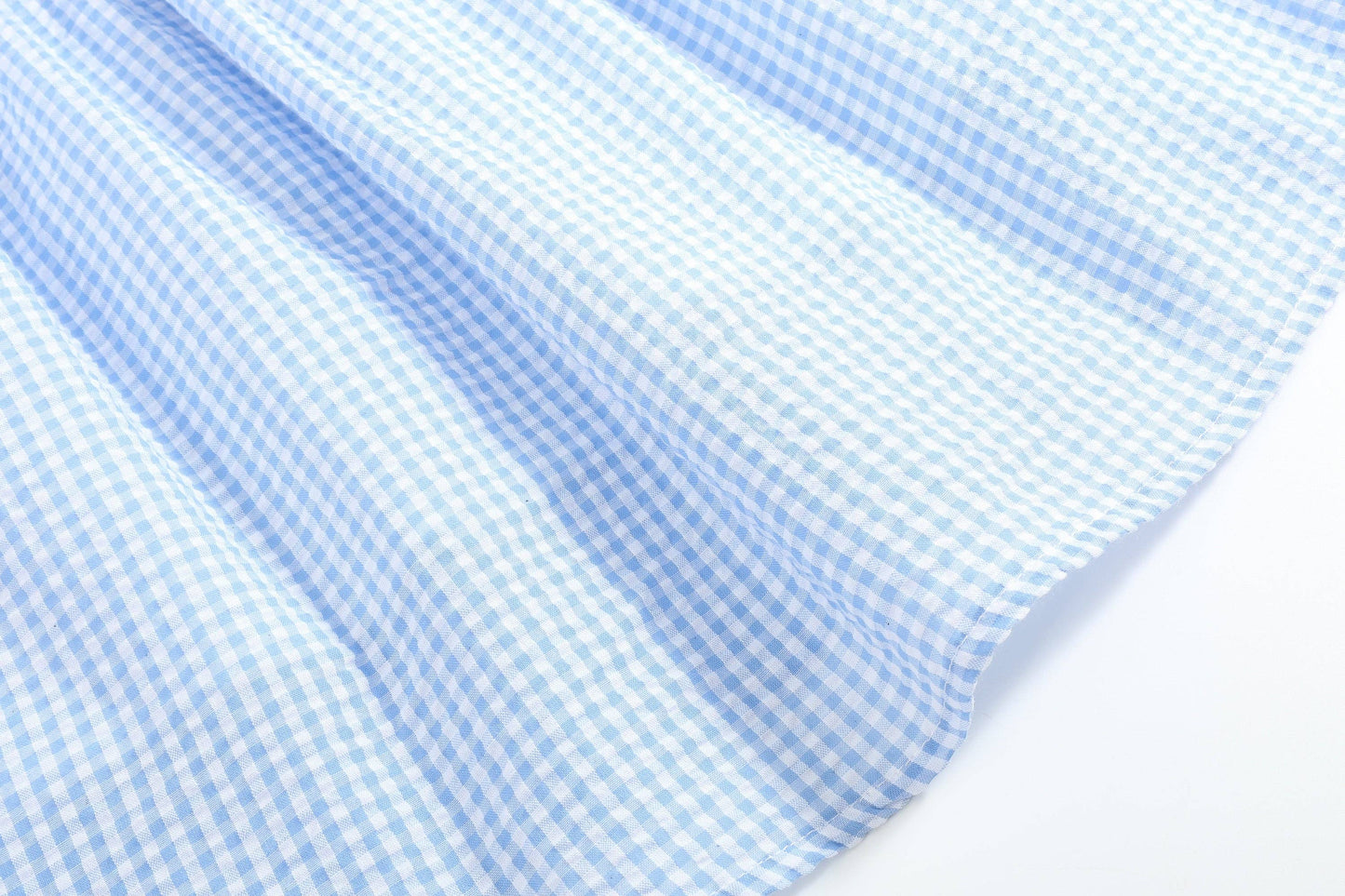 (6-12m) Light Blue Gingham Smocked Dress: 6-12M