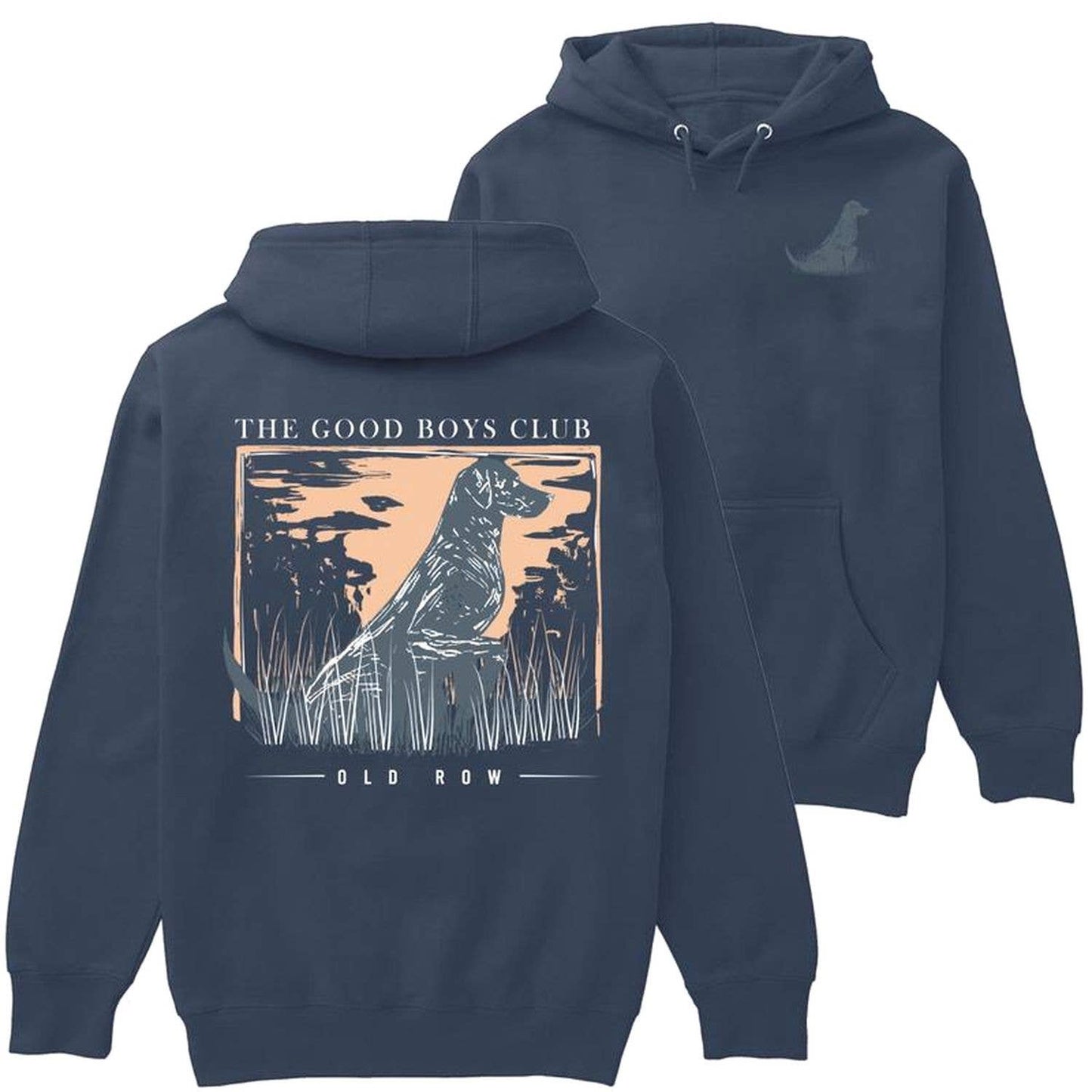 Navy XXL - Old Row Hoodie T-Shirt The Good Boys Club Design