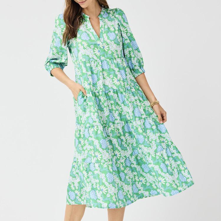 Dress Cameron Daisy Chain Green