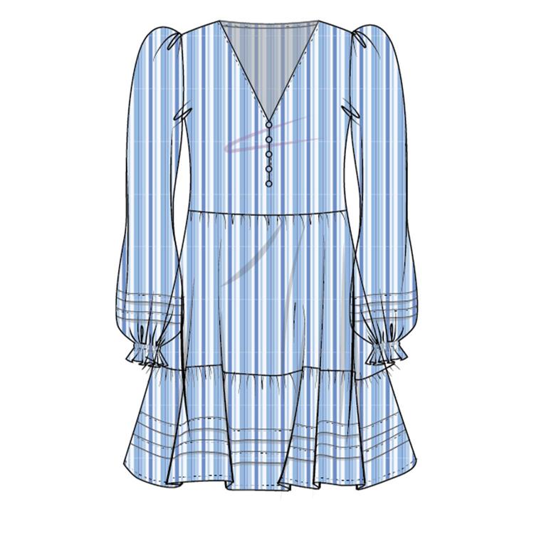 Dress Raya Harbor Lines Blue