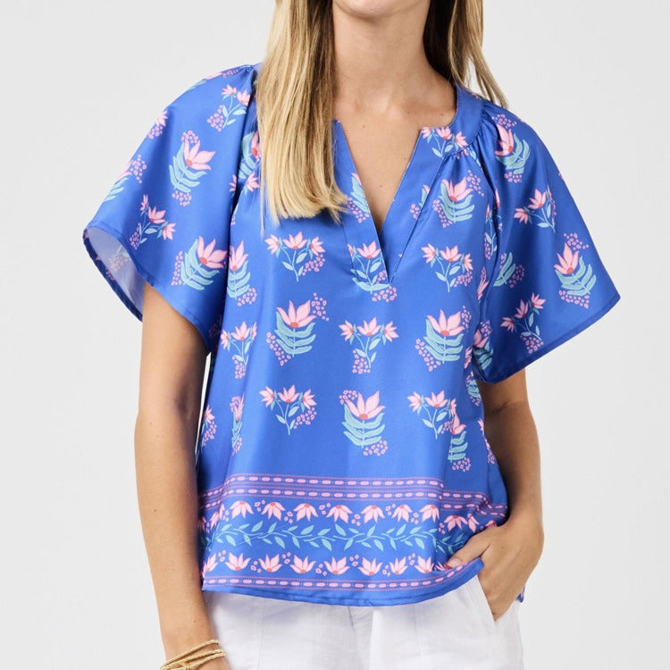 Lori Petal Keepsake Blue Top