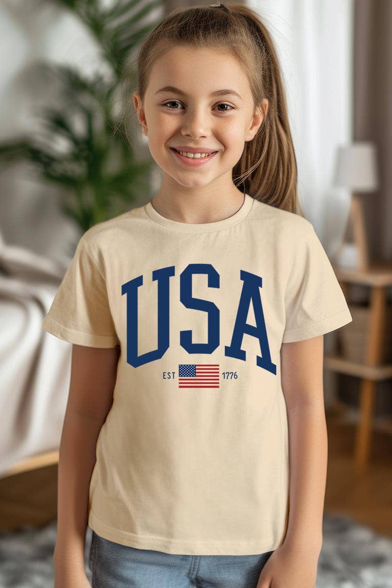 USA Est 1776 Kids Graphic T Shirts