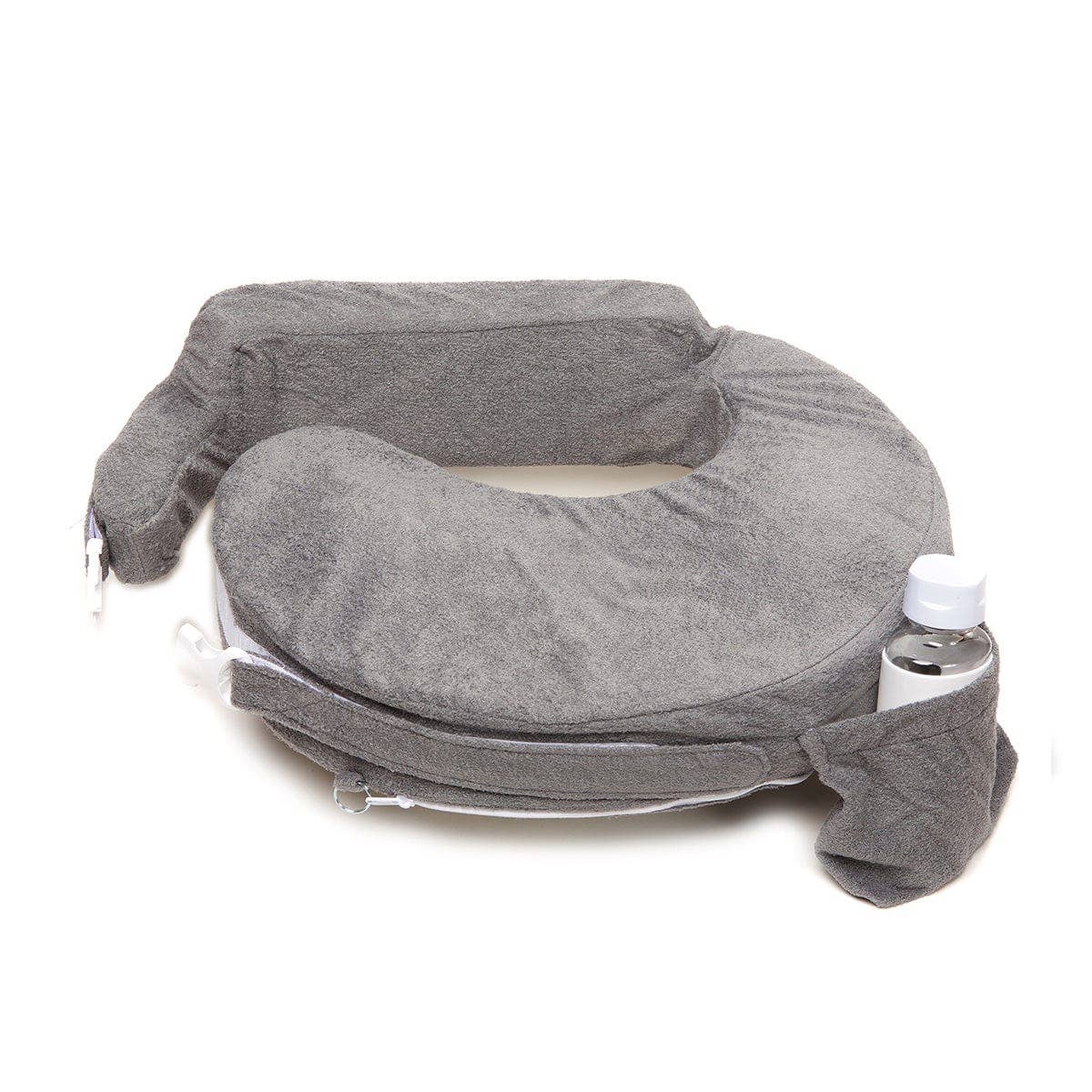 Deluxe Nursing Pillow: Flower Key Grey