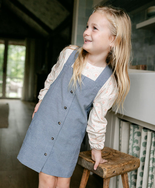 Kate Overall Dress - Indigo - 4T