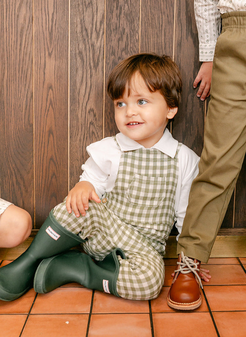 Anderson Overall - Green Gingham - 3T