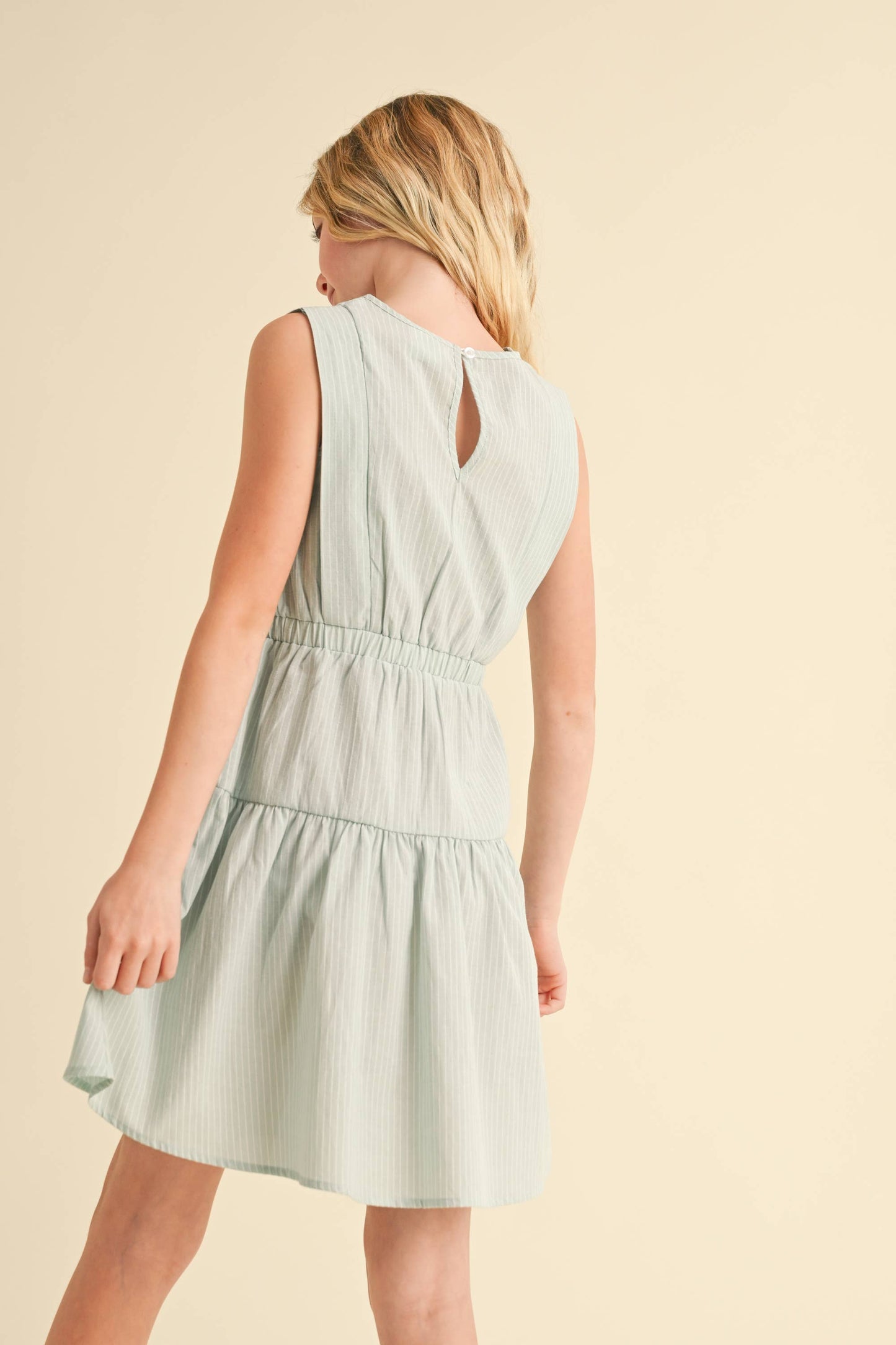 TWEEN GIRLS KIDS 2 TIER KNEE LENGTH DRESS (7/14): 13/14