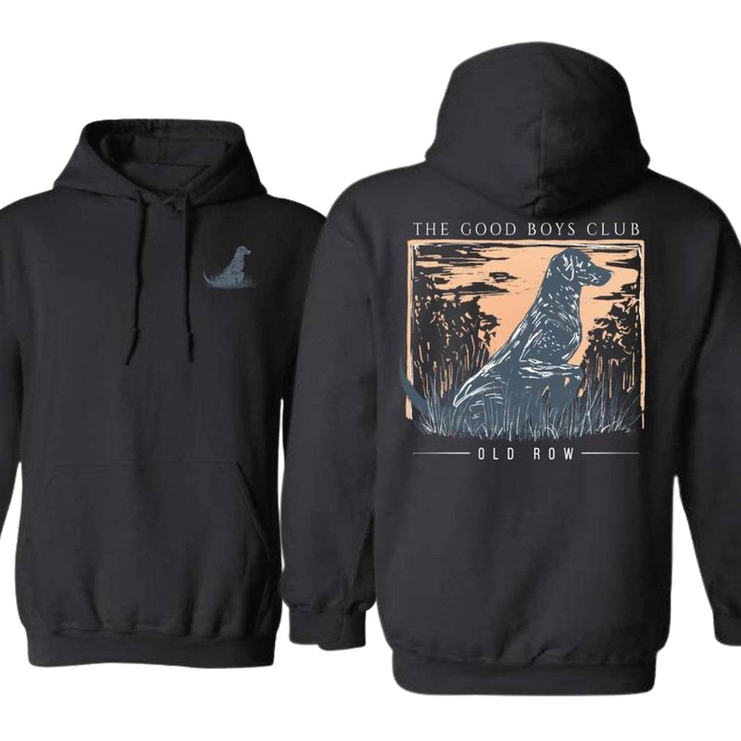 Navy M - Old Row Hoodie T-Shirt The Good Boys Club Design