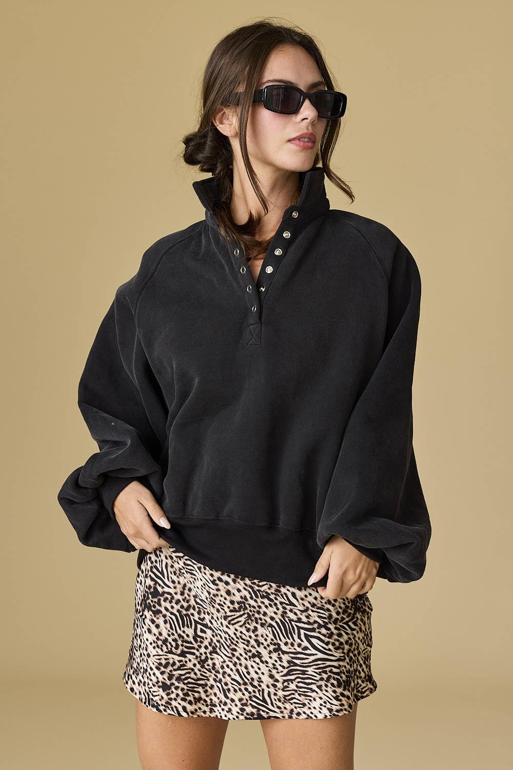 Piper Snap Button Collared Sweater