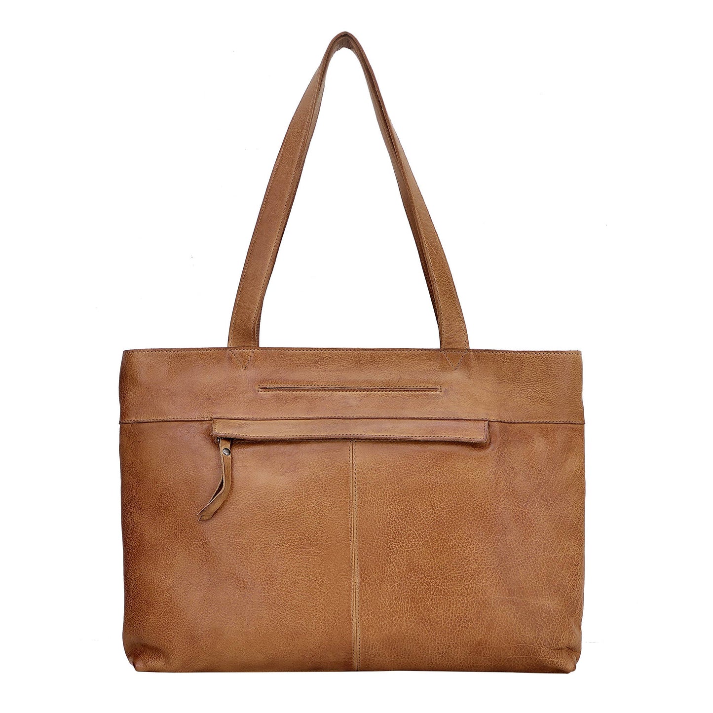 Noelle Handcrafted Leather Tote: Cognac