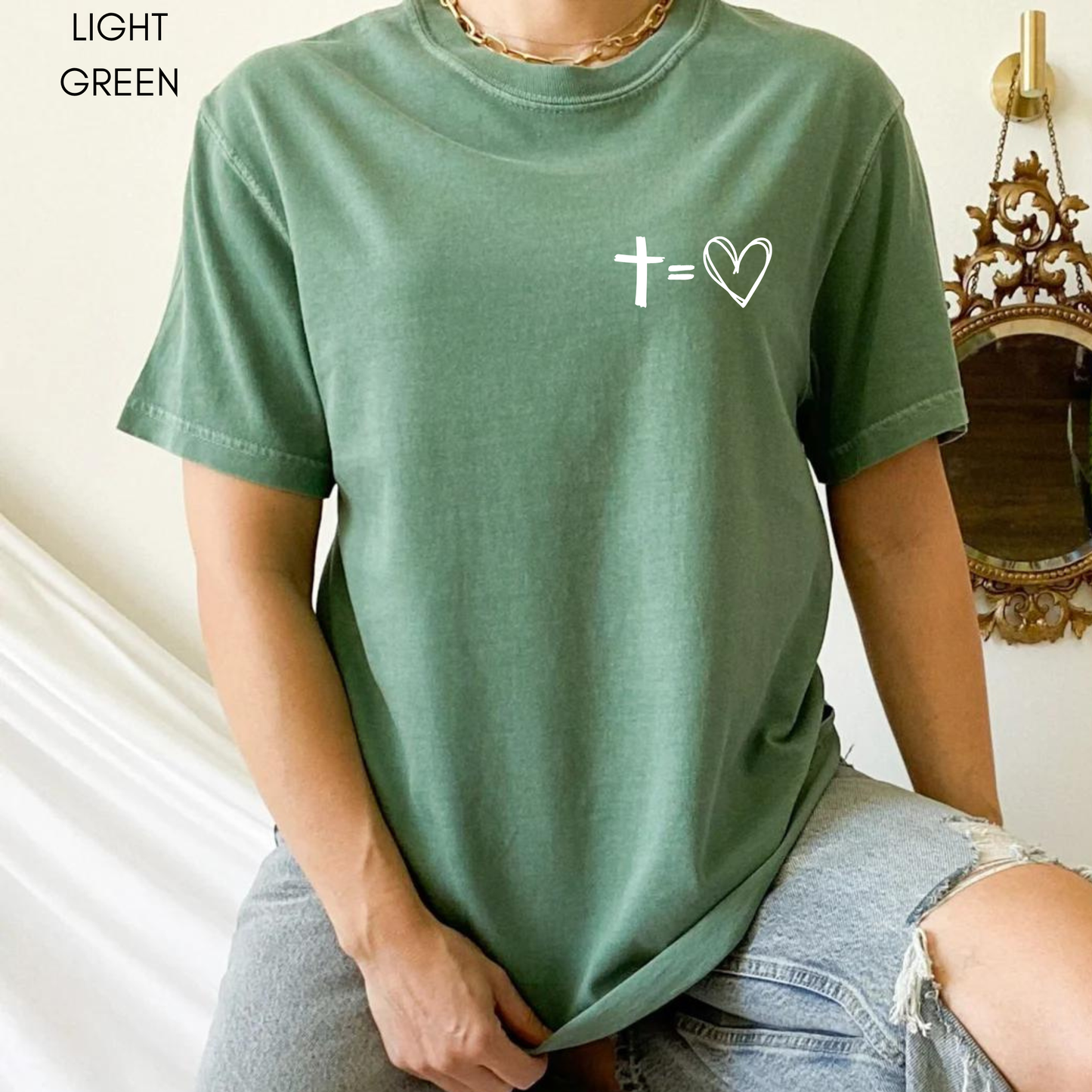 Jesus Has My Back Comfort Colors Heavyweight T-Shirt: Pepper / 2XL