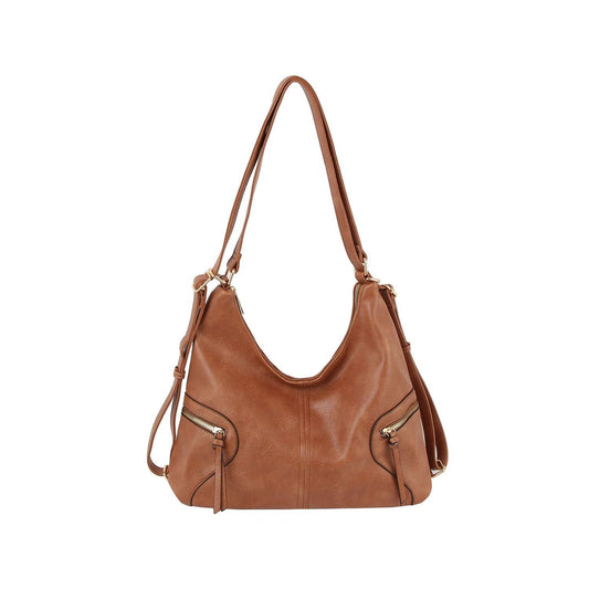 Urban Chic Convertible Hobo Bag: Dark Blush