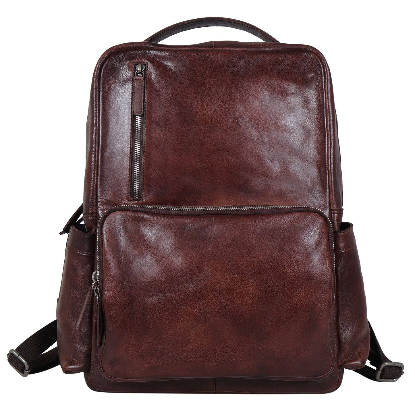 Atlas Leather Backpack: Cognac