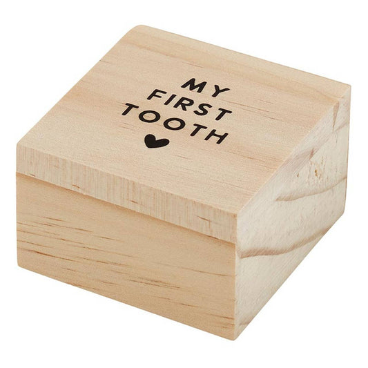 My First Tooth Box: Wipe Clean with Damp Cloth / Pine Wood