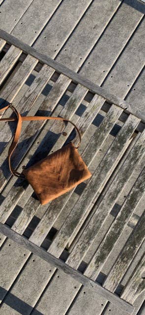 Sunny Handcrafted Leather Crossbody Bags: Sky Blue