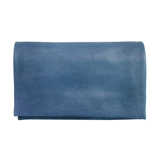 Eloise Handcrafted Leather Wallet: Denim