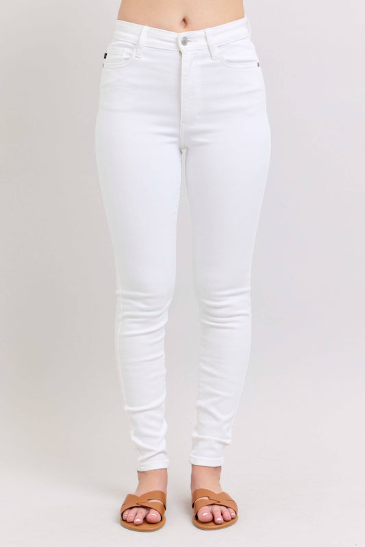 High Waisted Skinny: Wht / 11(30)