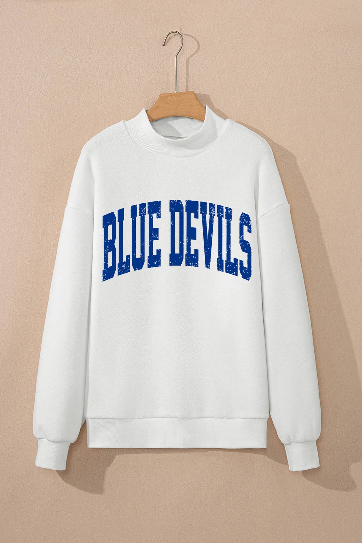 Duke Blue Devils Reversible Printed Mock Neck Sweatshirt