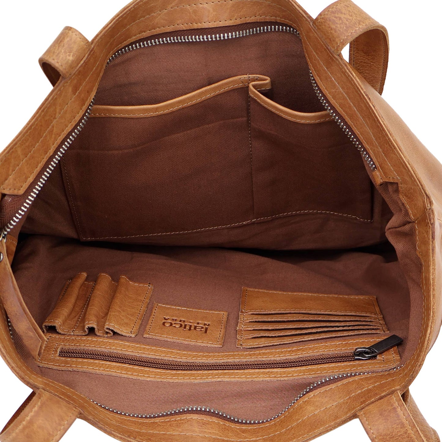 Noelle Handcrafted Leather Tote: Black