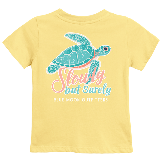 YM Slowly But Surely- Youth Girls Sea Turtle Summer Tee