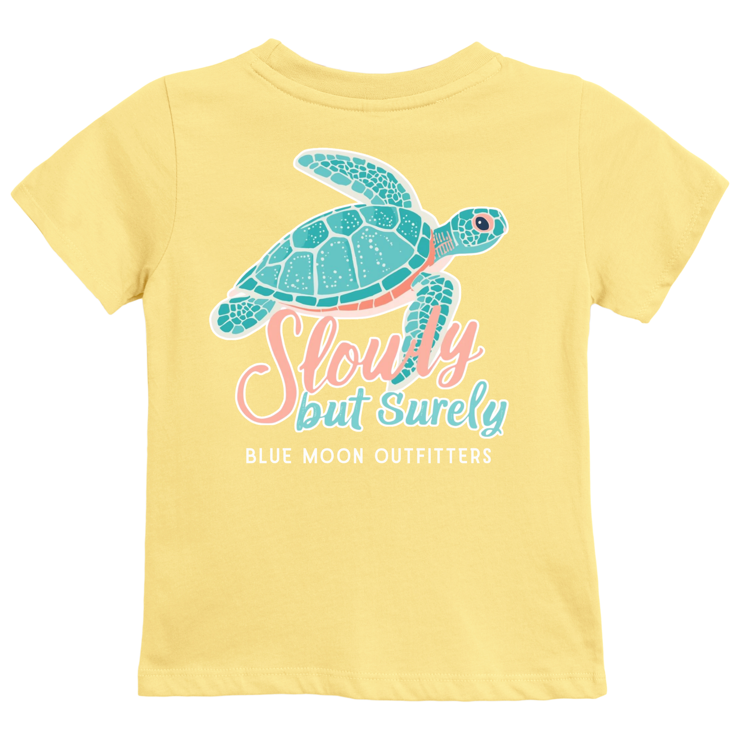 YL Slowly But Surely- Youth Girls Sea Turtle Summer Tee