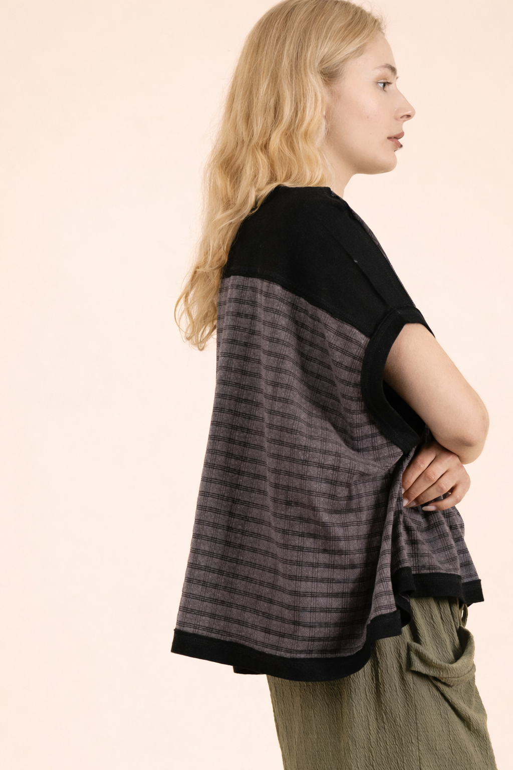 Dolman Sleeve Textured Knit Casual Top