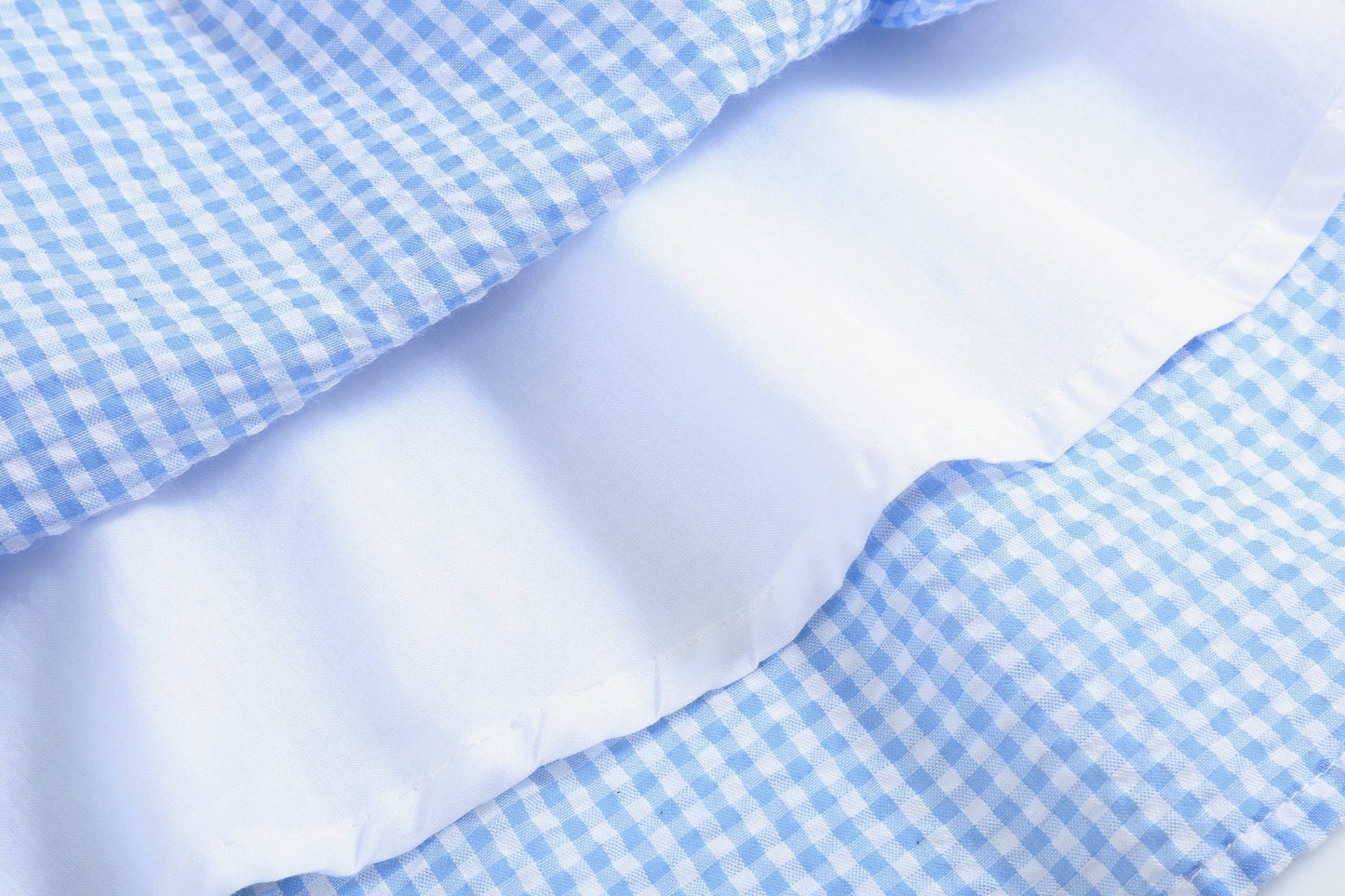 (3t) Light Blue Gingham Smocked Dress: 3T